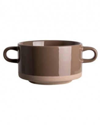Bol ceramic pentru supa, gri taupe - SIMONA'S COOKSHOP